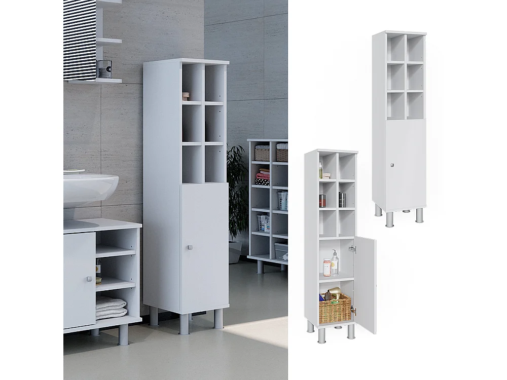 Midischrank weiß 30x30x130.6 fynn