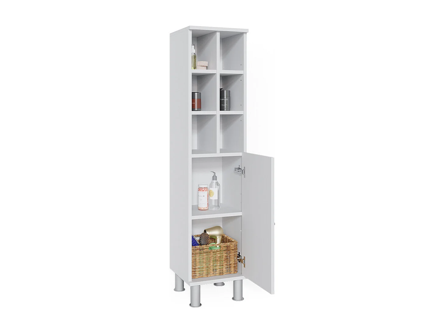 Midischrank weiß 30x30x130.6 fynn