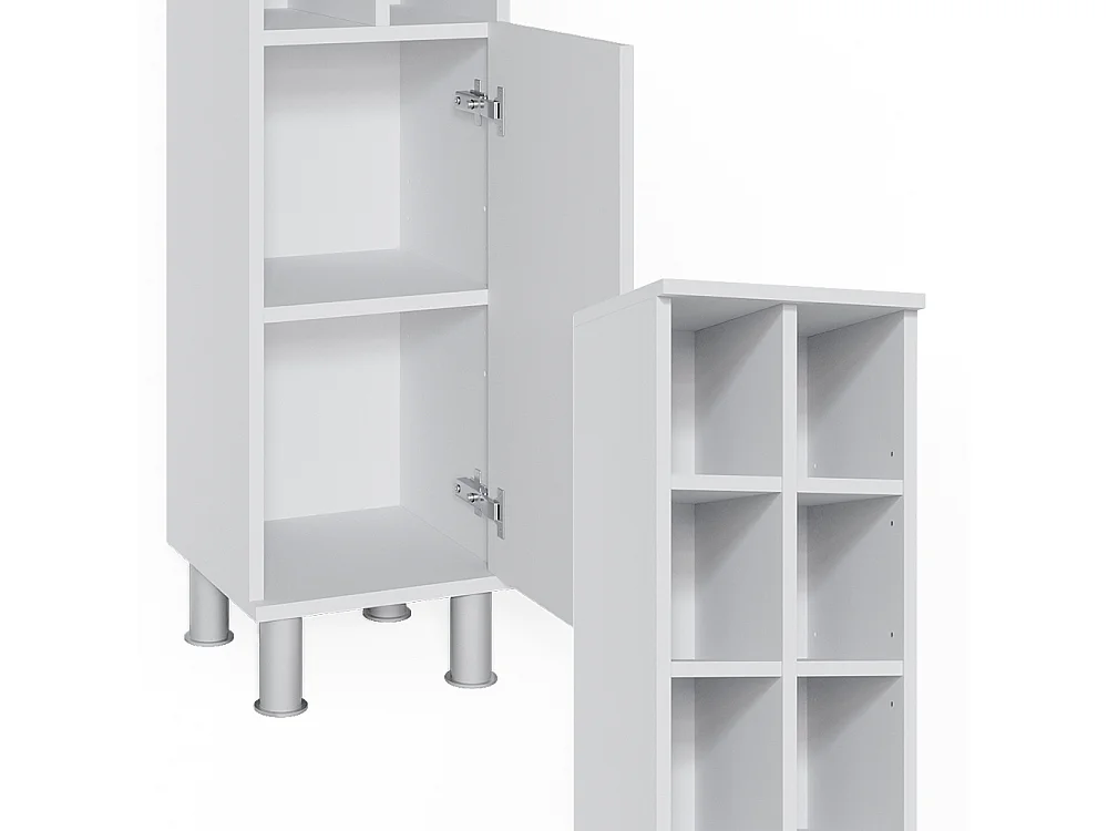 Meuble salle de bain blanc 30x30x130.6 fynn