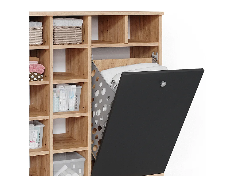 Badschrank anthrazit 78.4x34x91.6 fynn