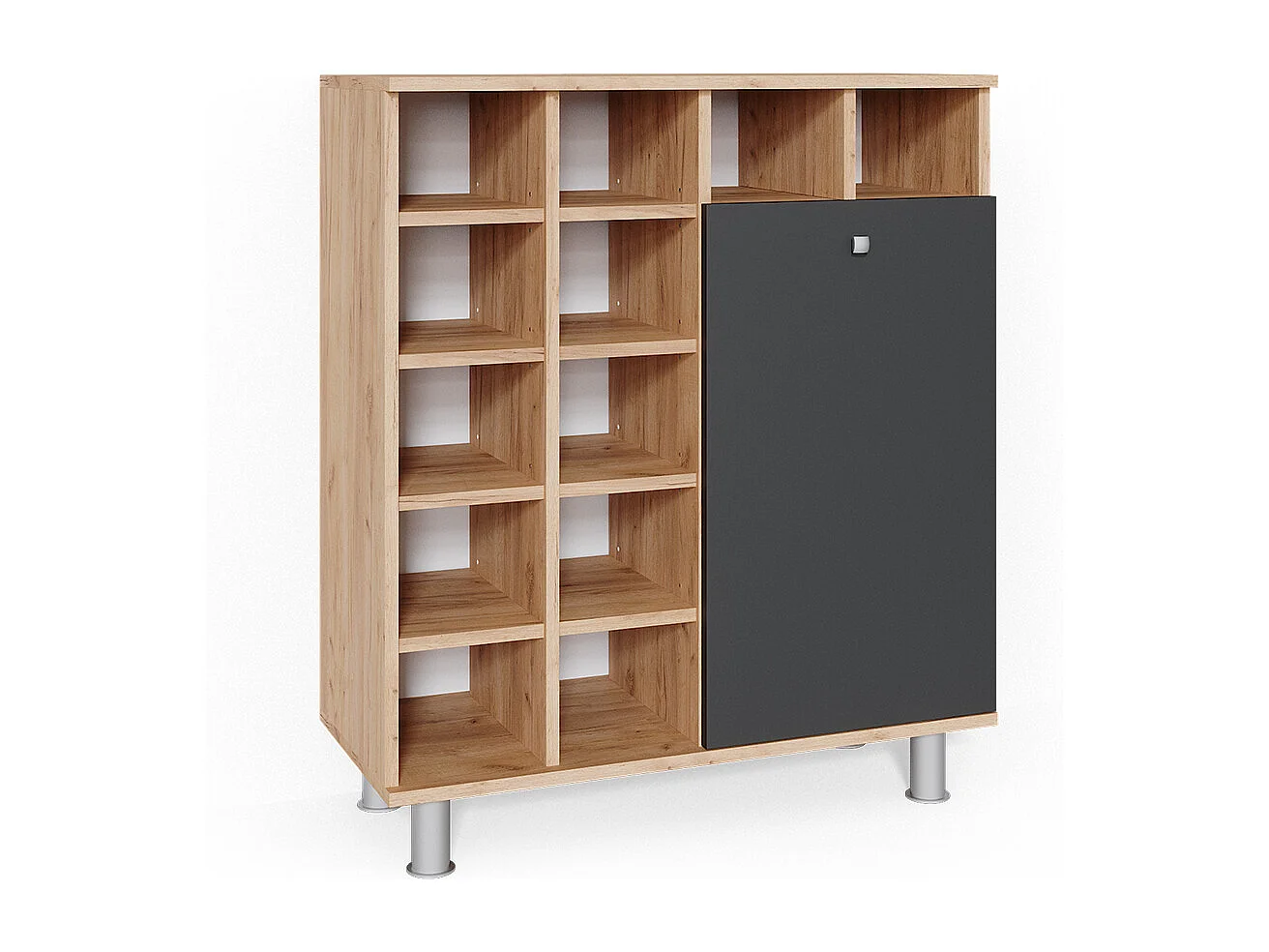 Armoire de salle de bain anthracite 78.4x34x91.6 fynn