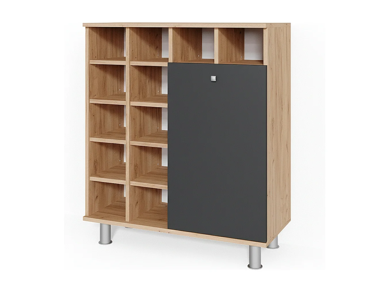 Armoire de salle de bain anthracite 78.4x34x91.6 fynn