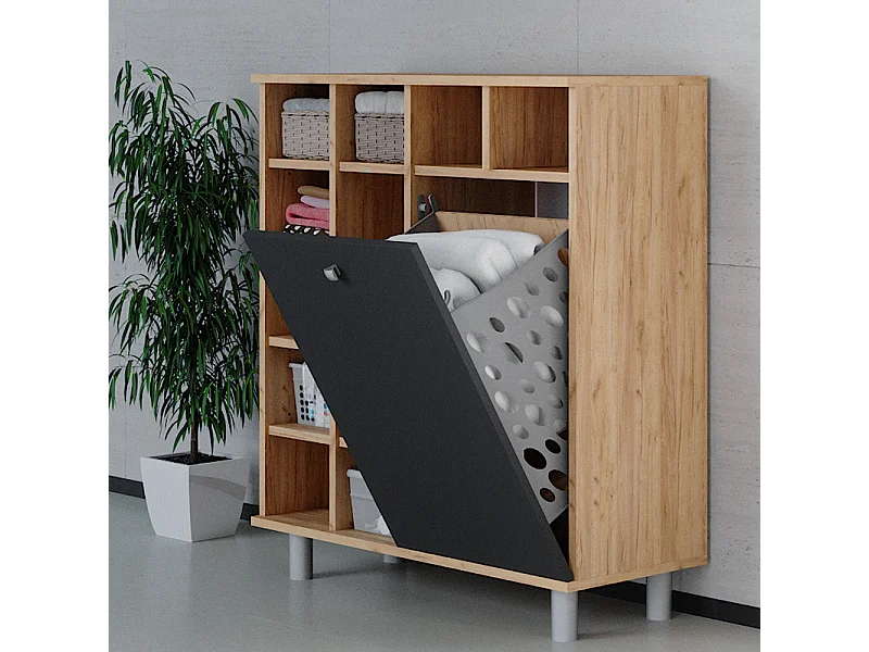 Mueble de baño antracita 78.4x34x91.6 fynn