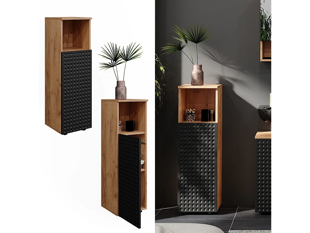 Armoire midisch anthracite à pois 30x30x95 irma