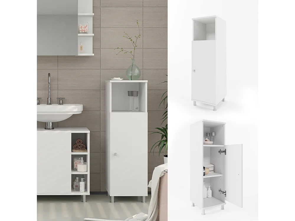 Midikast wit 30x30x95 fynn