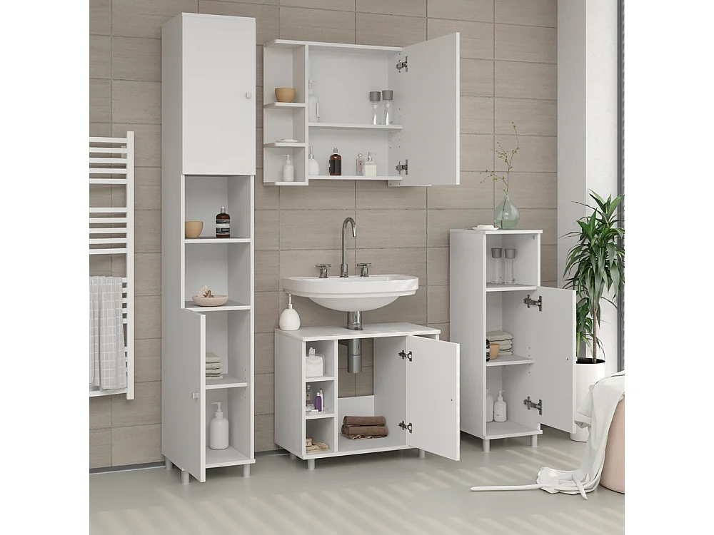 Midikast wit 30x30x95 fynn