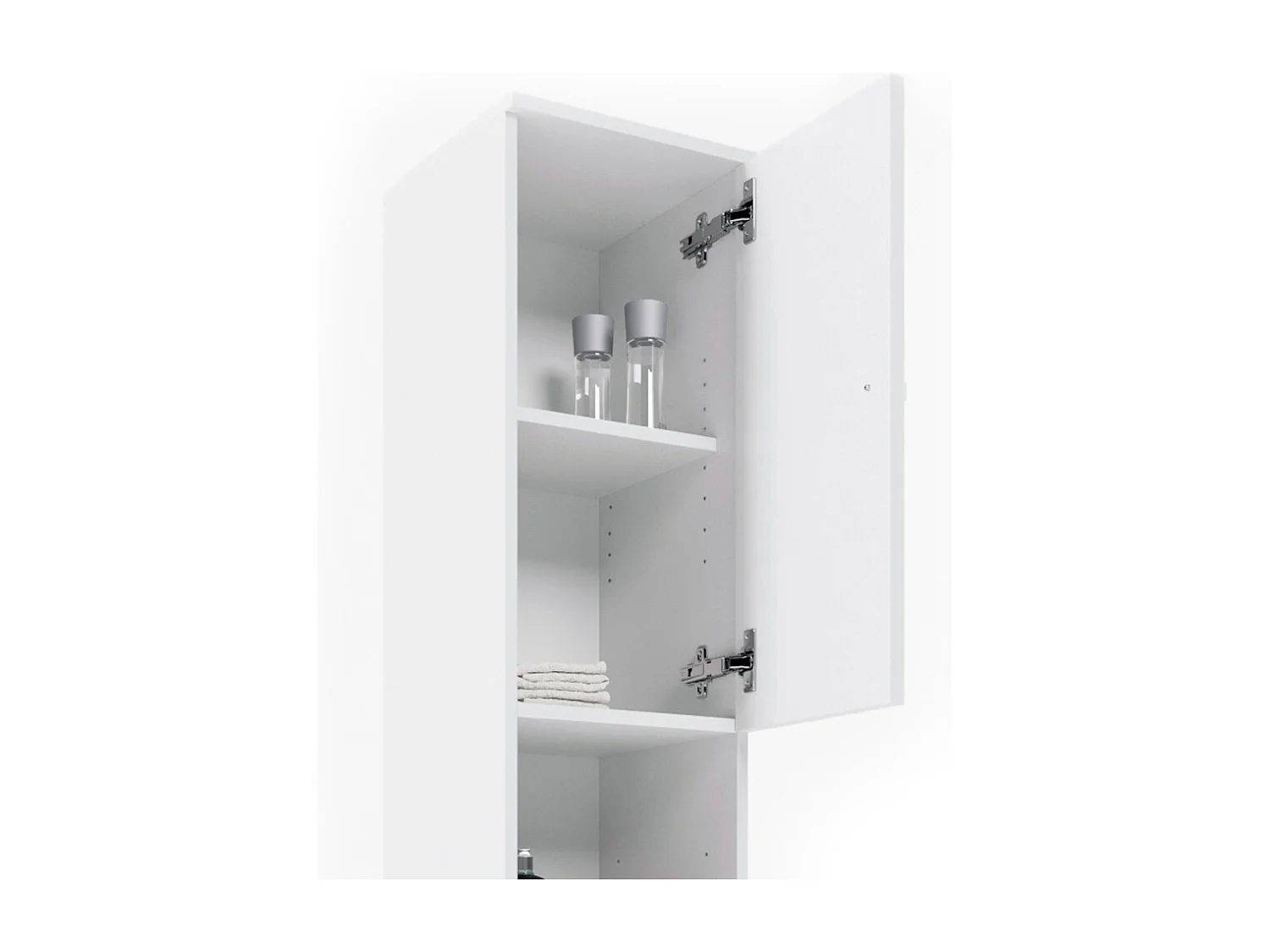 Meuble salle de bain blanc 30x30x190 fynn