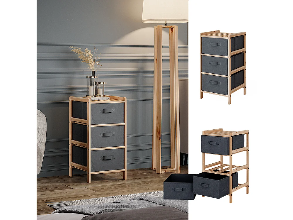 Mobile da bagno grigio 34.5x36.5x67 bruno