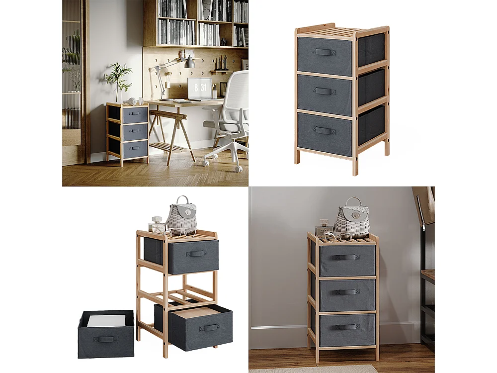 Mobile da bagno grigio 34.5x36.5x67 bruno