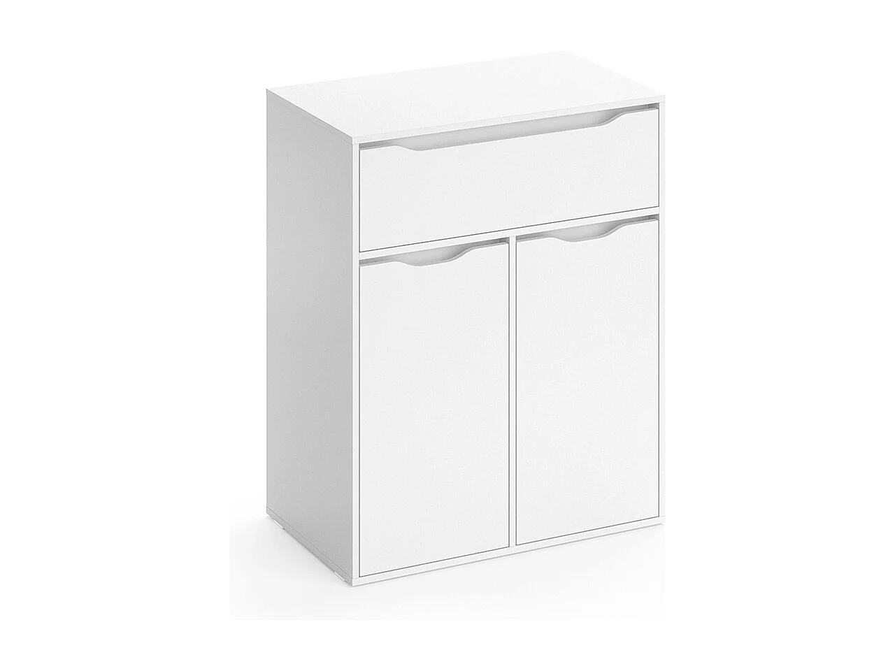 Armadietto da bagno con portabiancheria bianco 80.2x48x101.9 ruben