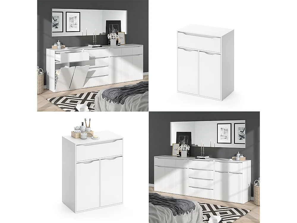 Armadietto da bagno con portabiancheria bianco 80.2x48x101.9 ruben