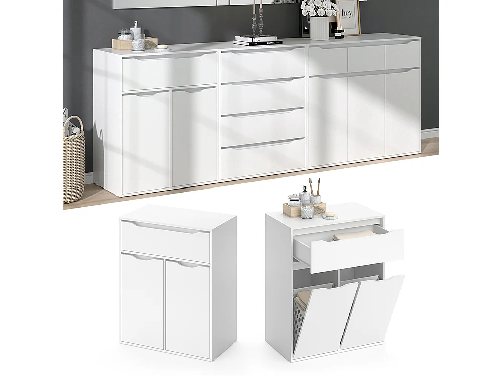 Armoire de salle de bain blanc 80.2x48x101.9 ruben