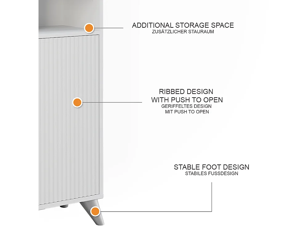Armoire de salle de bain blanc 38x30x180 leano