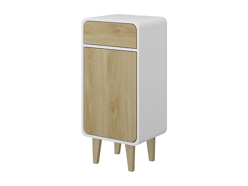 Mobile midi bianco/quercia 40x30x81 arla