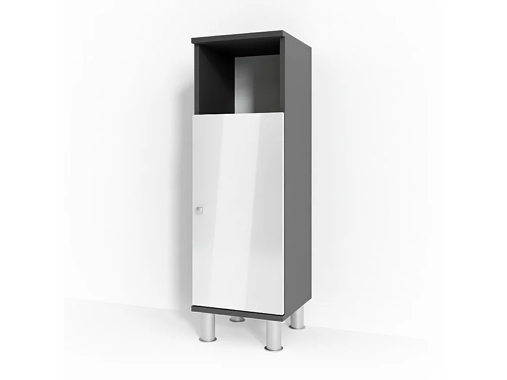 Meuble salle de bain anthracite 30x30x95 fynn