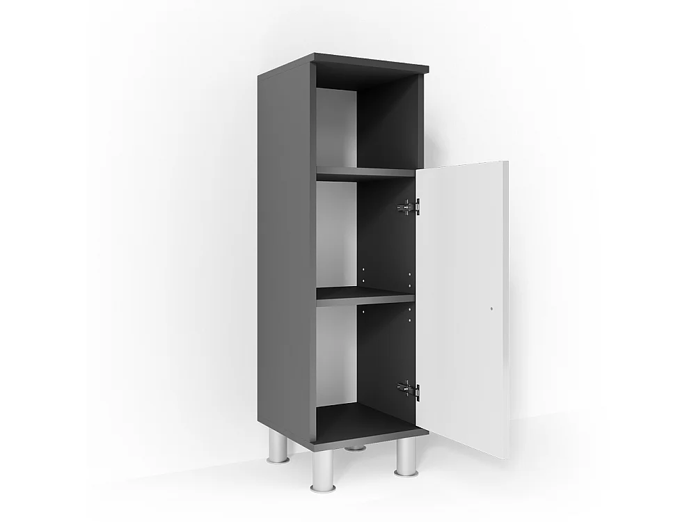 Meuble salle de bain anthracite 30x30x95 fynn