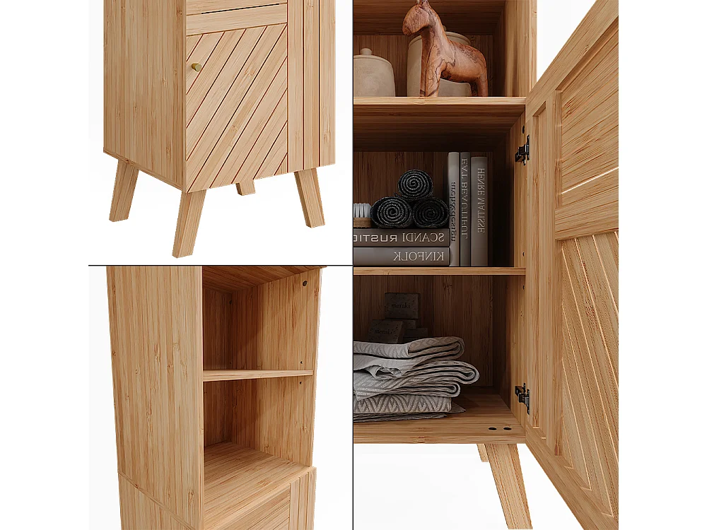 Badschrank bambus 40x36x177 lucie
