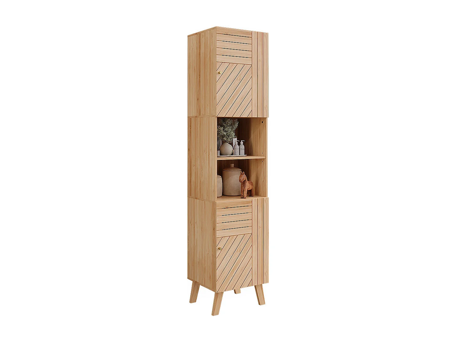 Badschrank bambus 40x36x177 lucie