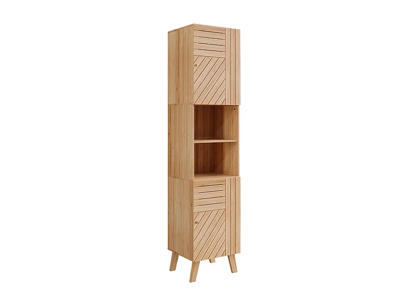 Armoire de salle de bain bambou 40x36x177 lucie