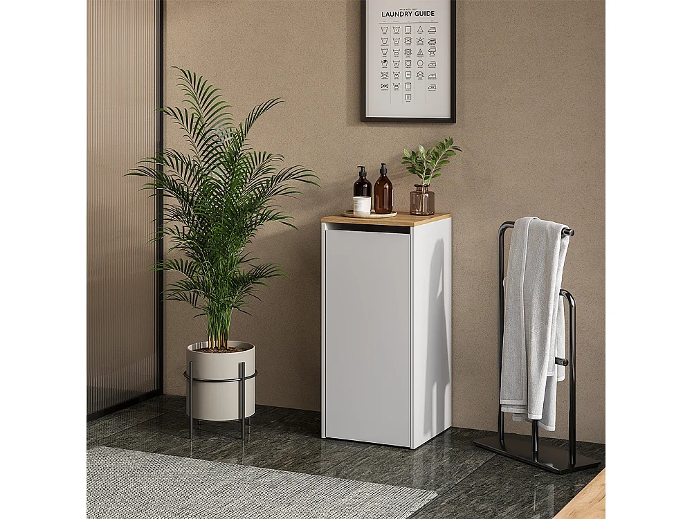 Armoire de salle de bain blanc/artisan 40.2x40.5x88.2 viktor