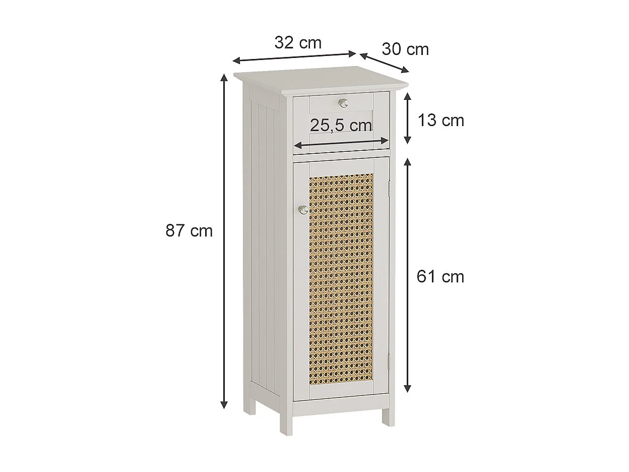 Midischrank weiß 32x30x87 rosario