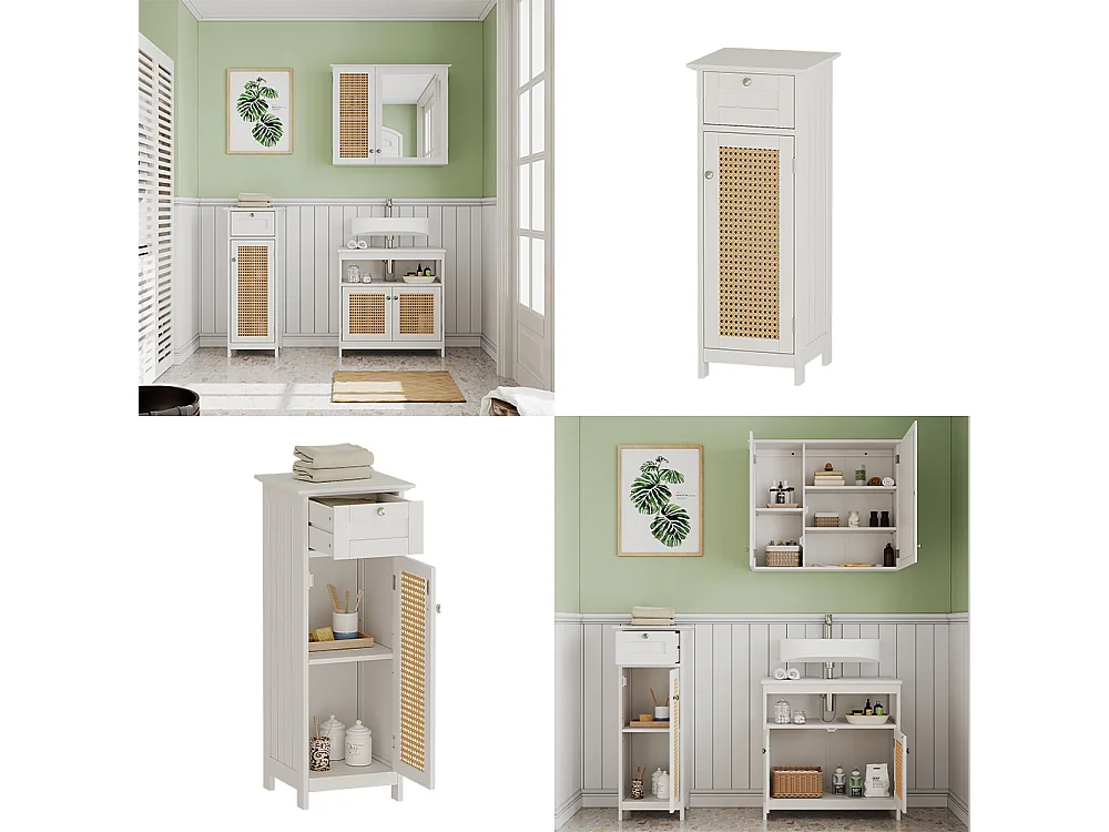 Midischrank weiß 32x30x87 rosario