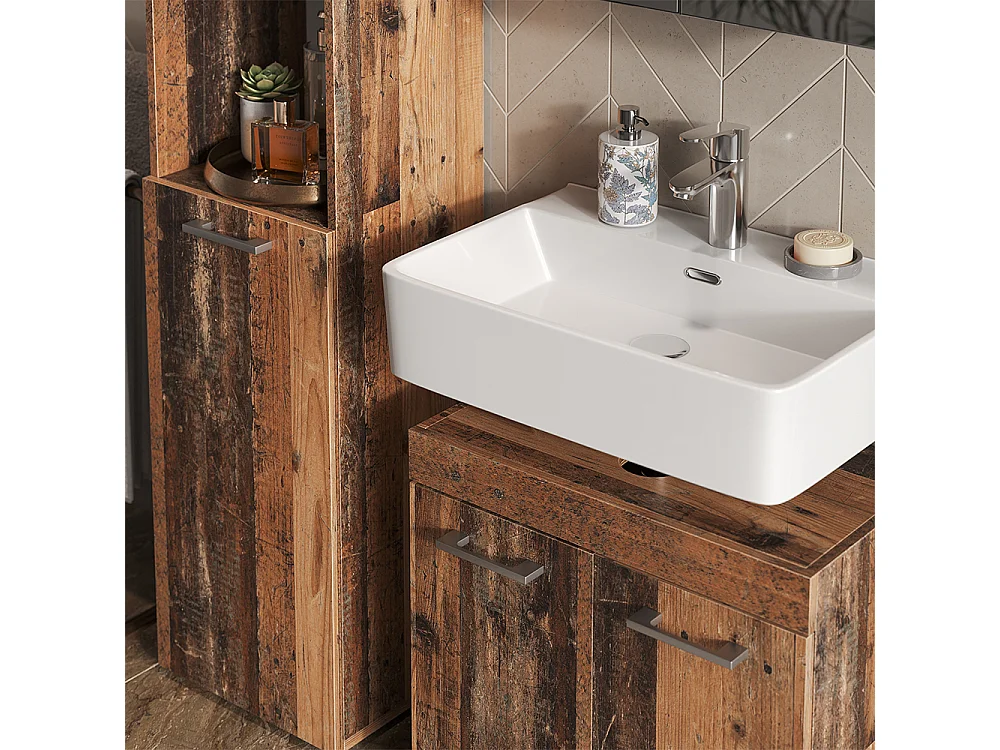 Badkamermeubel oldstyle 37x32.6x190 luna