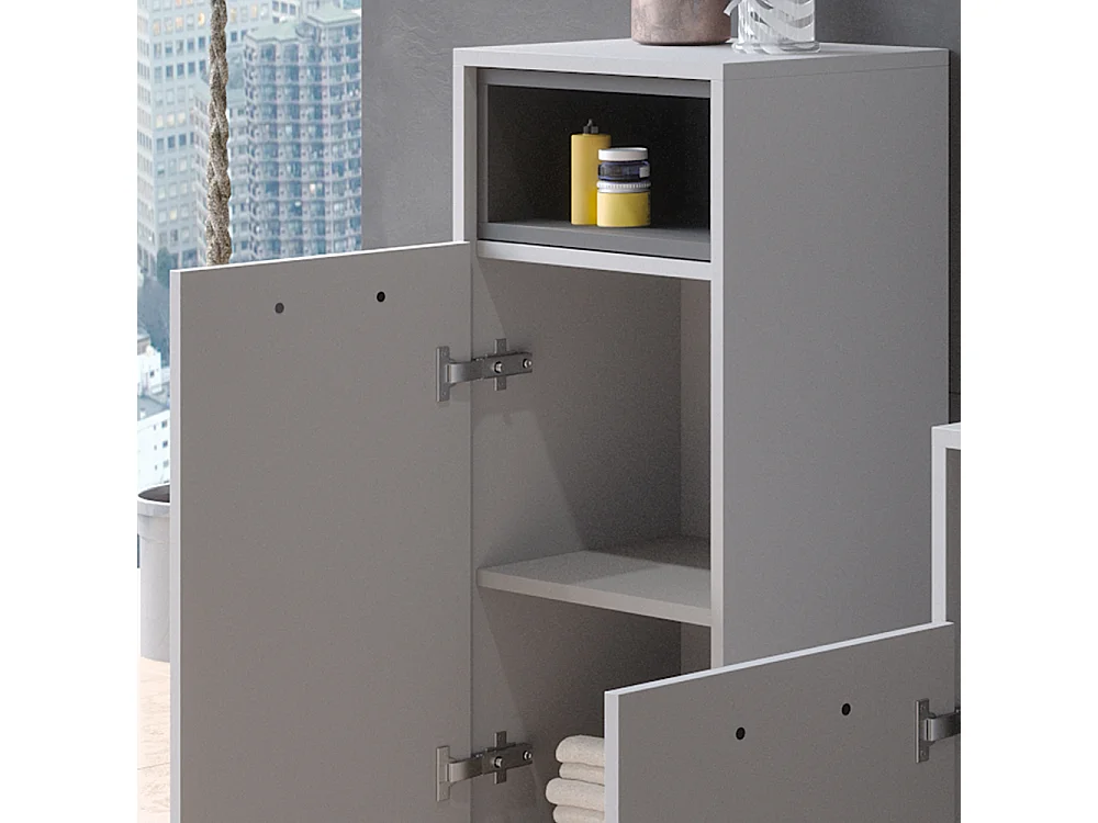 Midischrank grau 38x30x93 beatrice