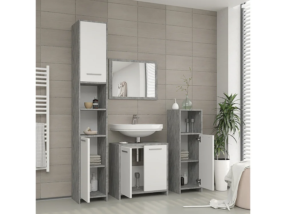 Meuble salle de bain béton 30x30x95 kiko