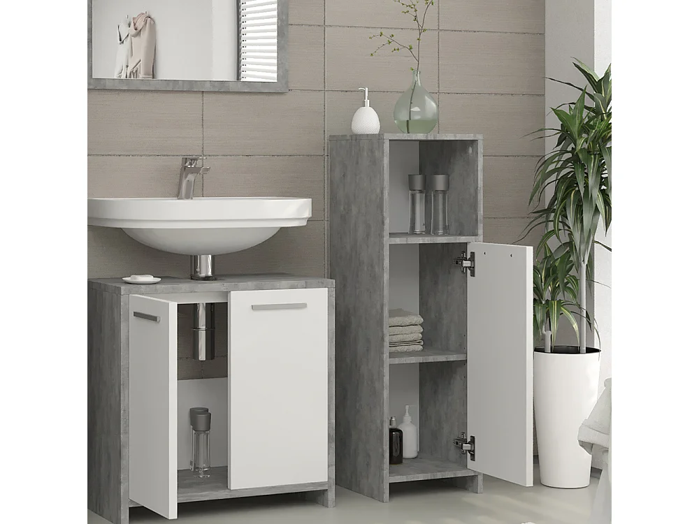 Meuble salle de bain béton 30x30x95 kiko