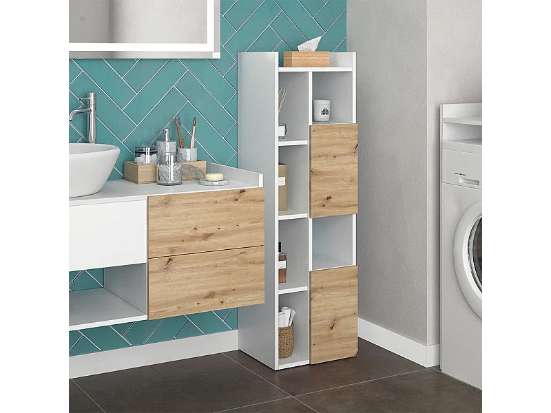 Badschrank weiß 36x36x117 alf