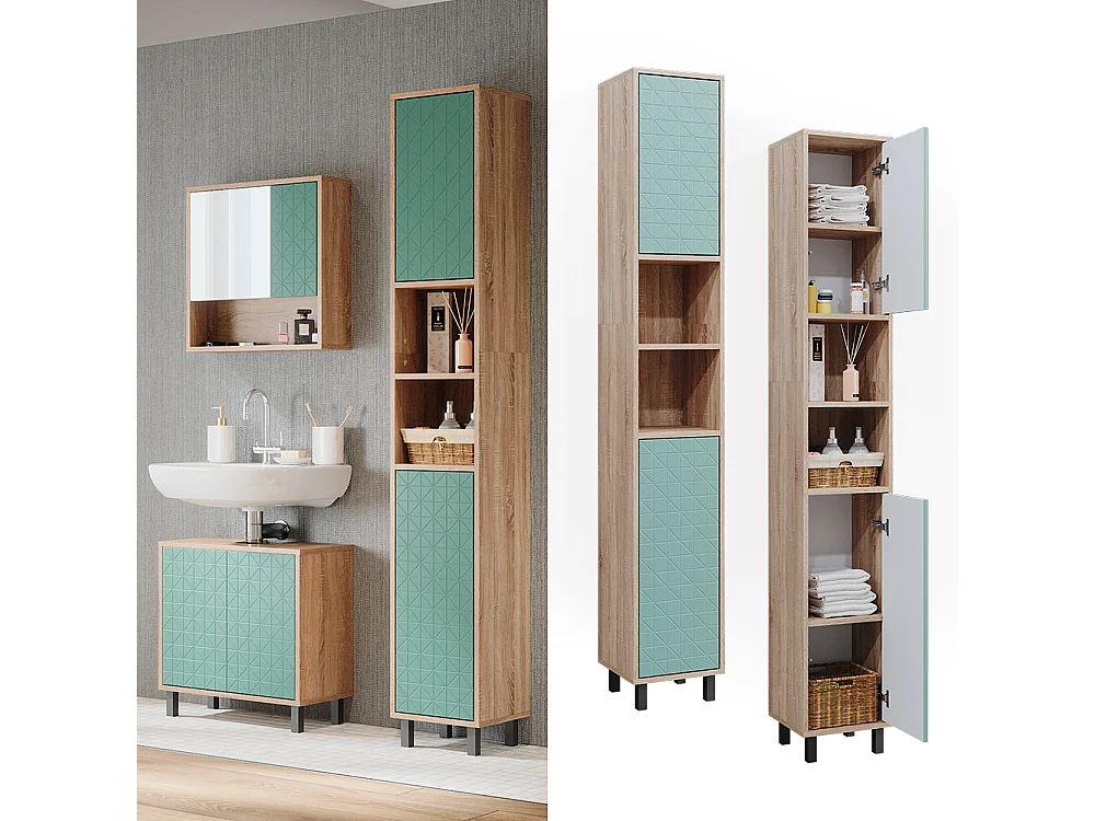 Badschrank mintgrün 30x28x190.3 agasta