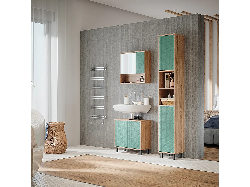 Badschrank mintgrün 30x28x190.3 agasta