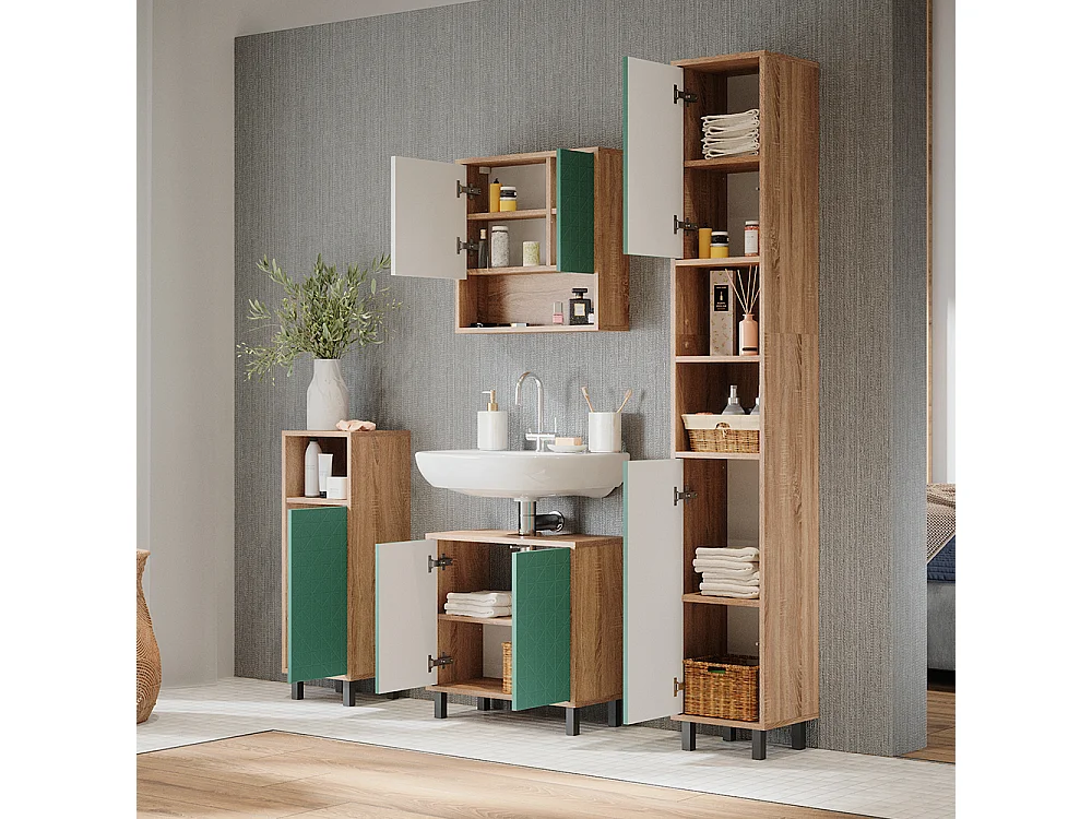 Badschrank mintgrün 30x28x190.3 agasta