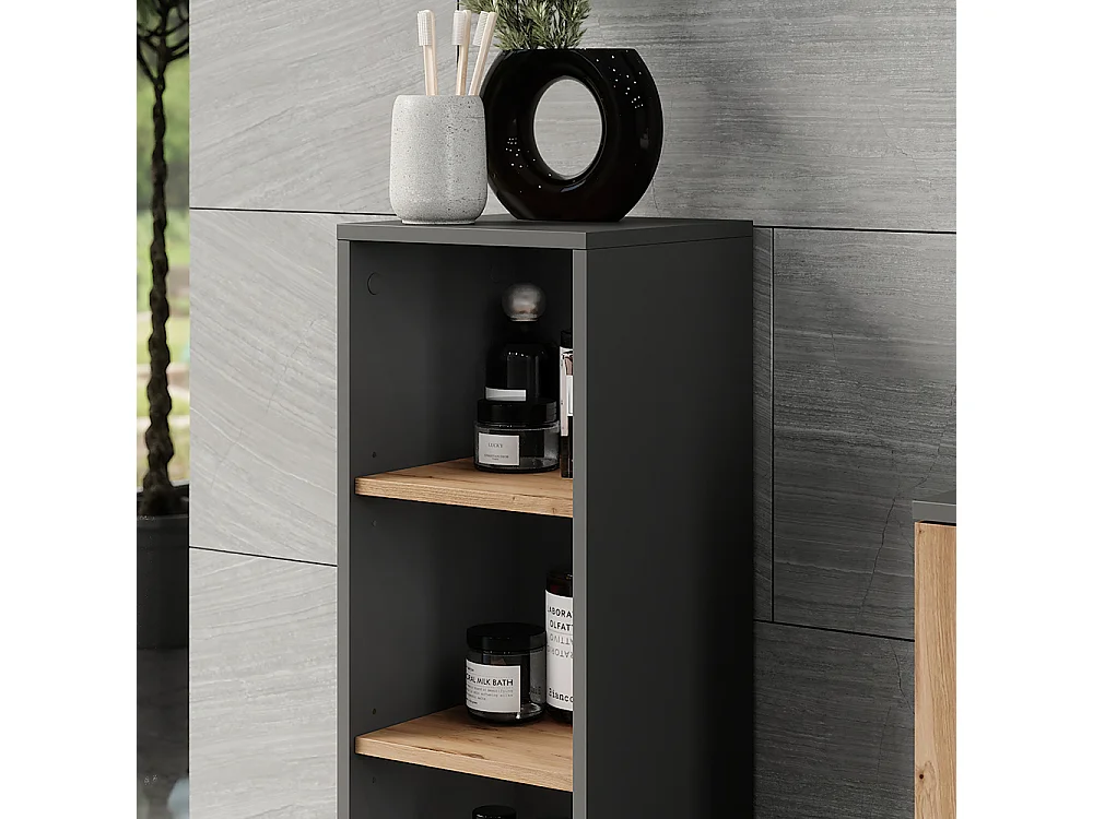 Armoire Midischrank anthracite/artisan 30x30x81 irma