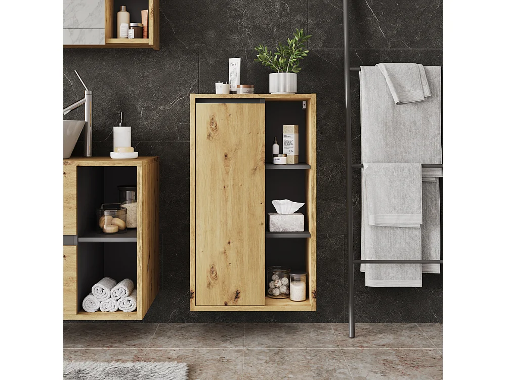 Midischrank artisan/grau 50x33x86 viola