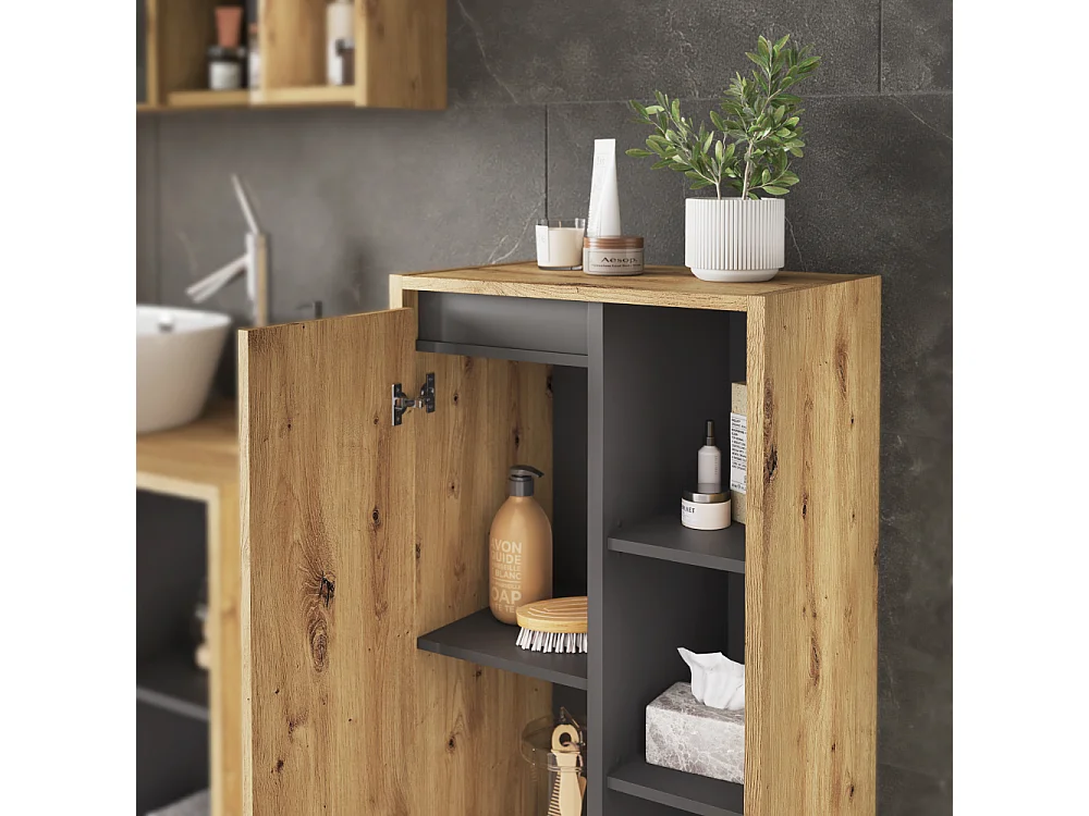 Midischrank artisan/grau 50x33x86 viola