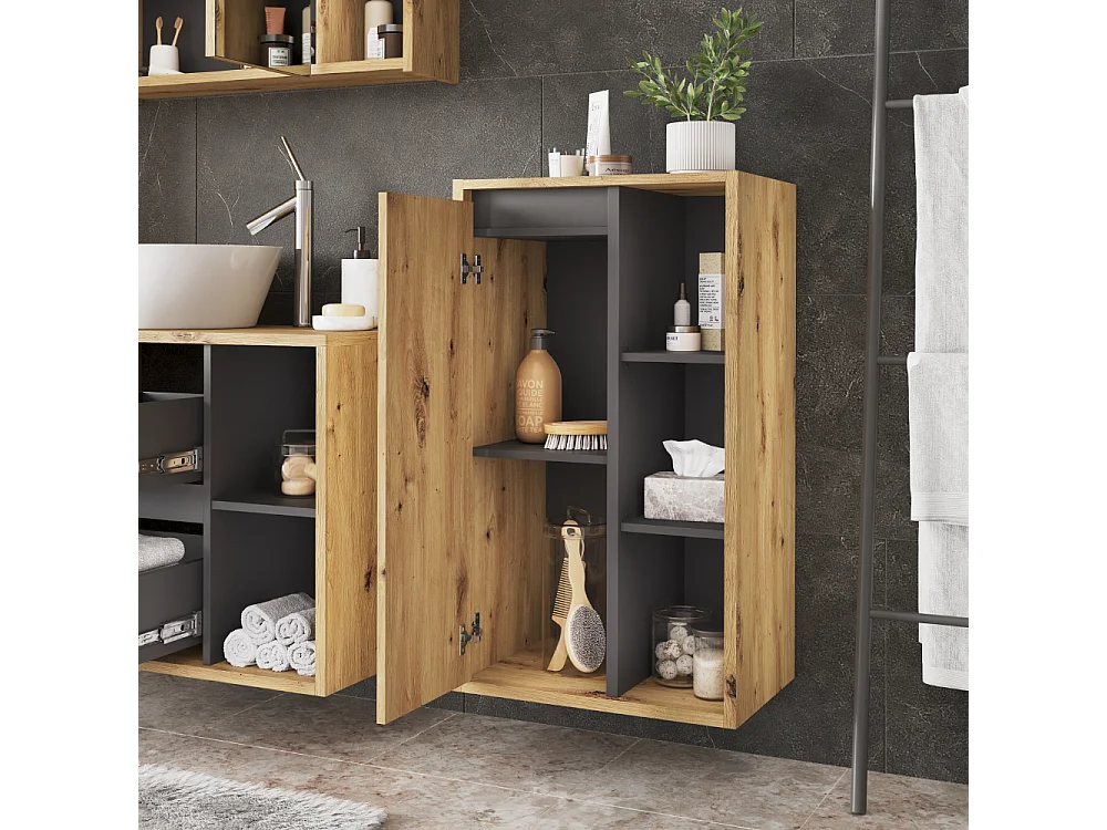 Midischrank artisan/grau 50x33x86 viola