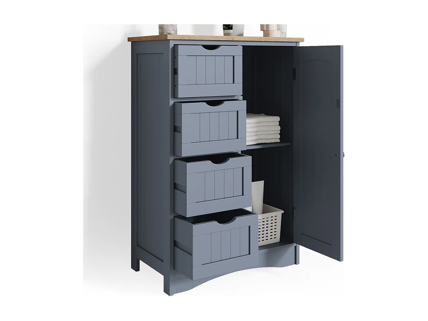 Badschrank grau 55x30x81 bianco