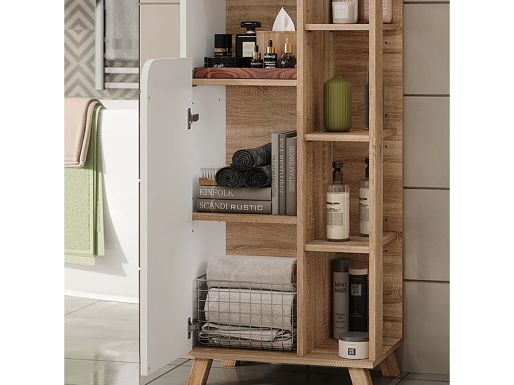 Mobile da bagno sonoma/bianco 50x35x175 karen