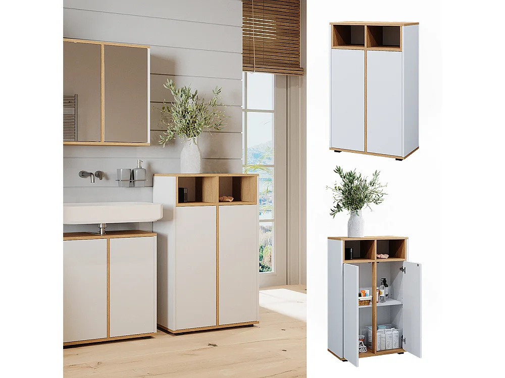 Midischrank weiß/artisan 60x30x97 didi