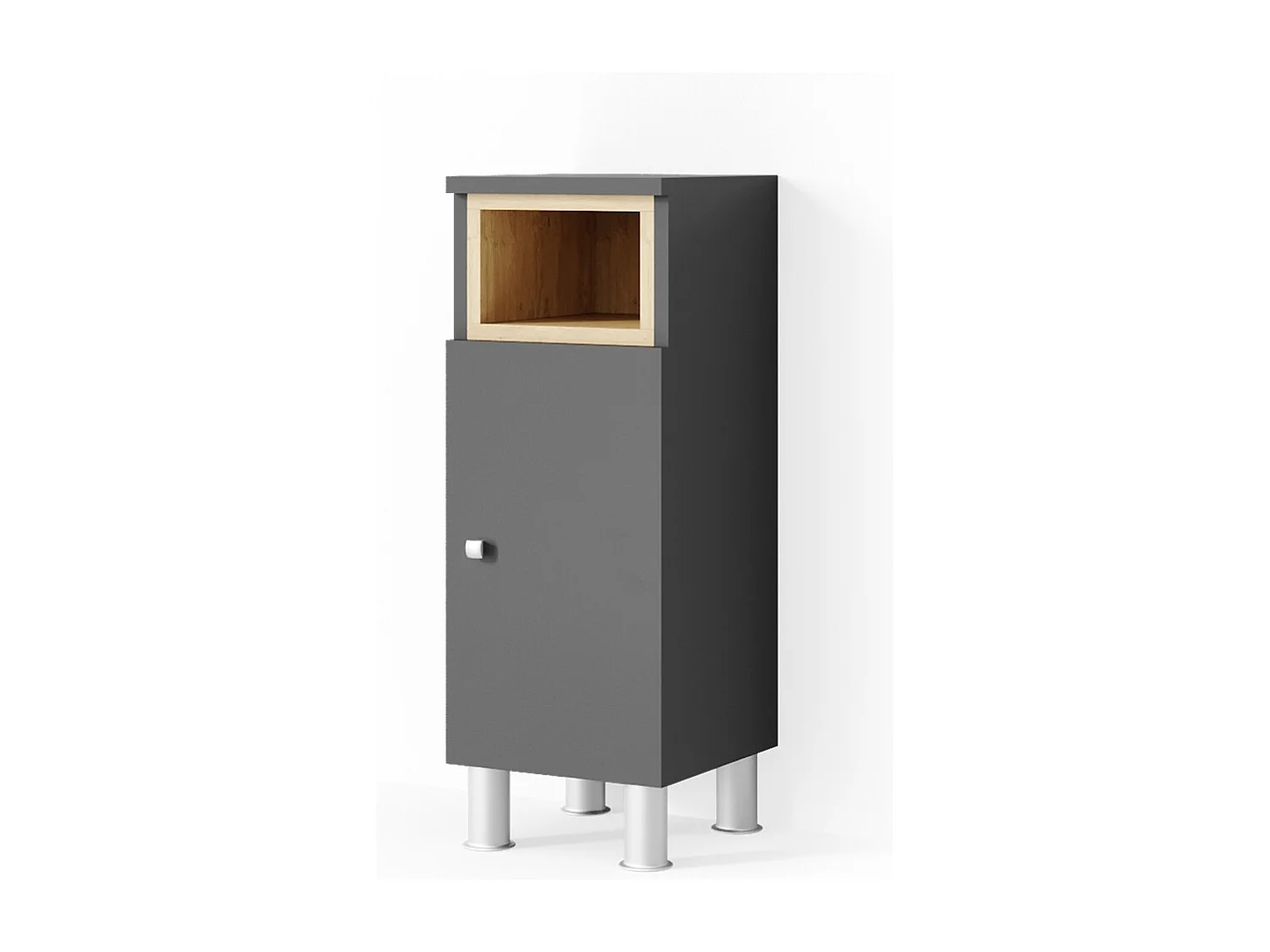 Meuble salle de bain anthracite 30x30x81.8 aquis