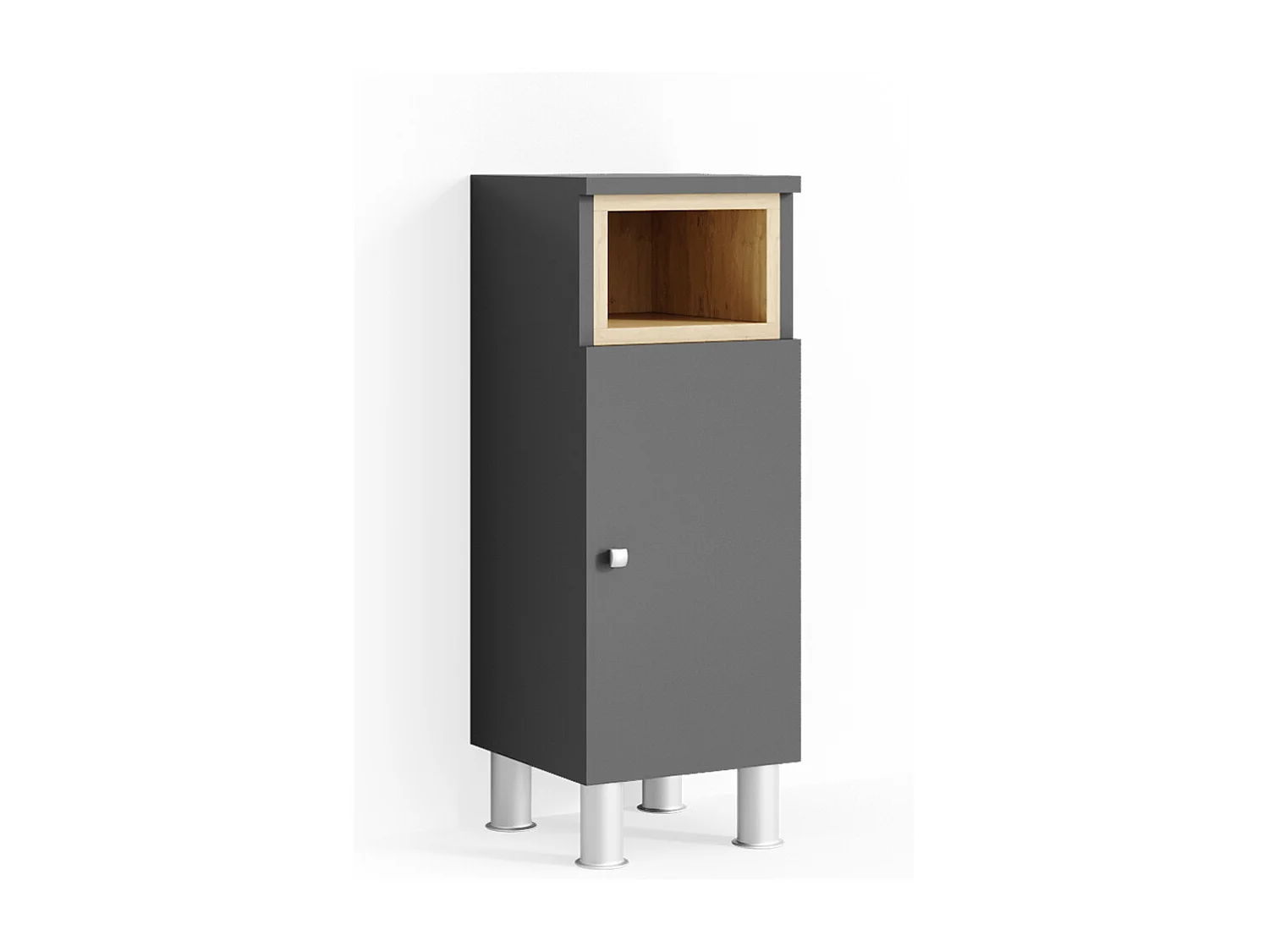 Meuble salle de bain anthracite 30x30x81.8 aquis