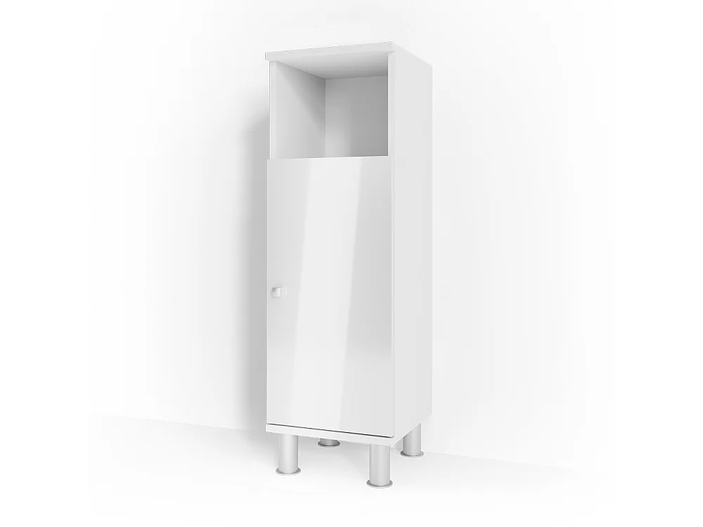 Szafka Midi biały wysoki połysk 30x30x95 fynn