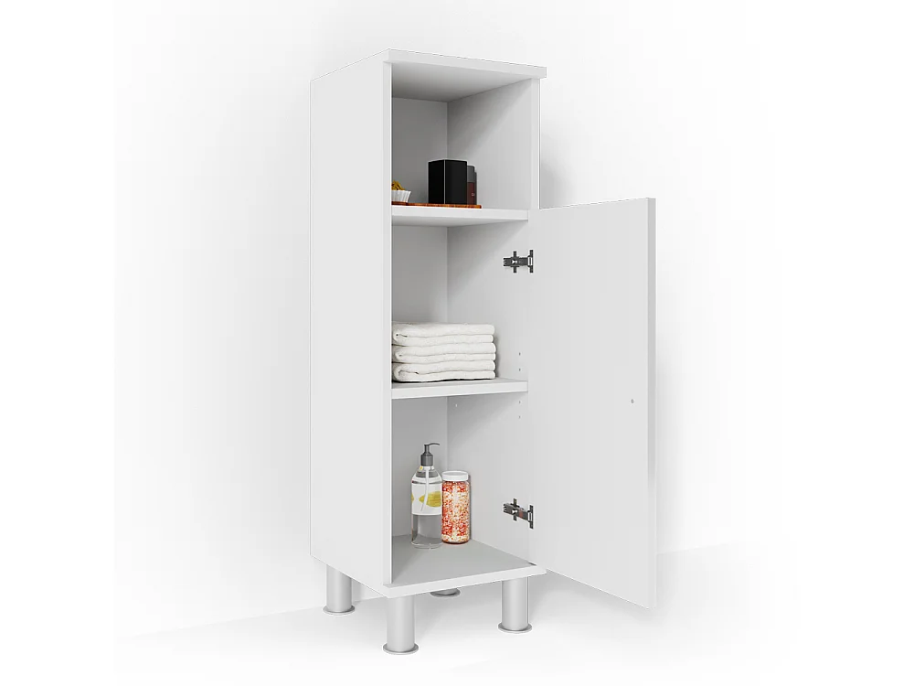 Szafka Midi biały wysoki połysk 30x30x95 fynn