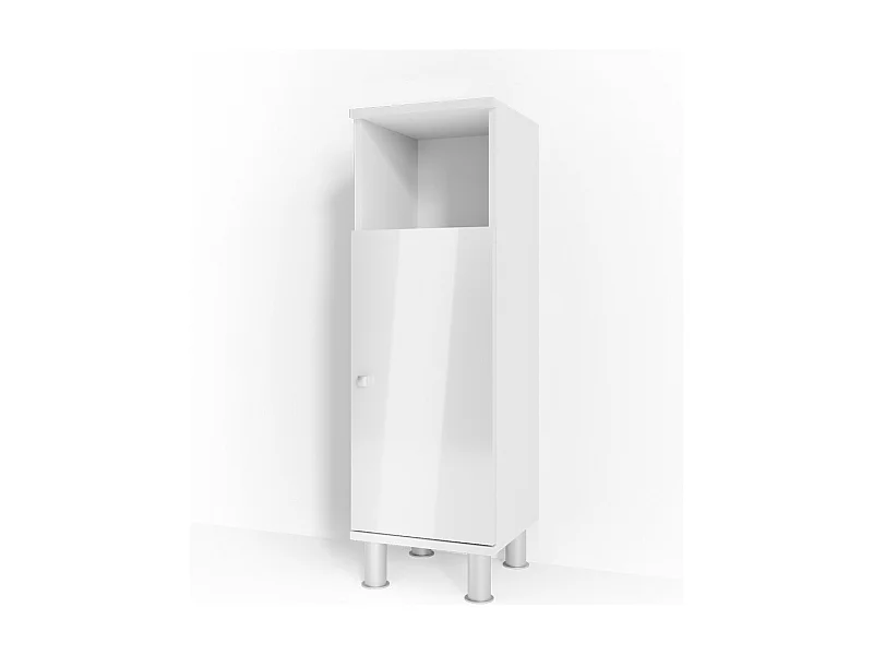 Halfhoge kast wit hoogglans 30x30x95 fynn