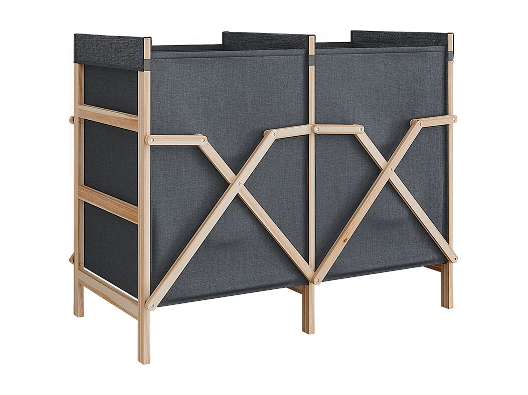 Badschrank für Wäsche grau 80x40x64 bruno