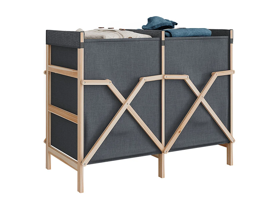 Badschrank für Wäsche grau 80x40x64 bruno