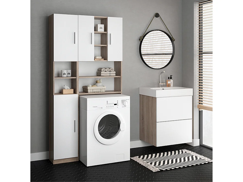 Badschrank sonoma 32x25.8x190 luis