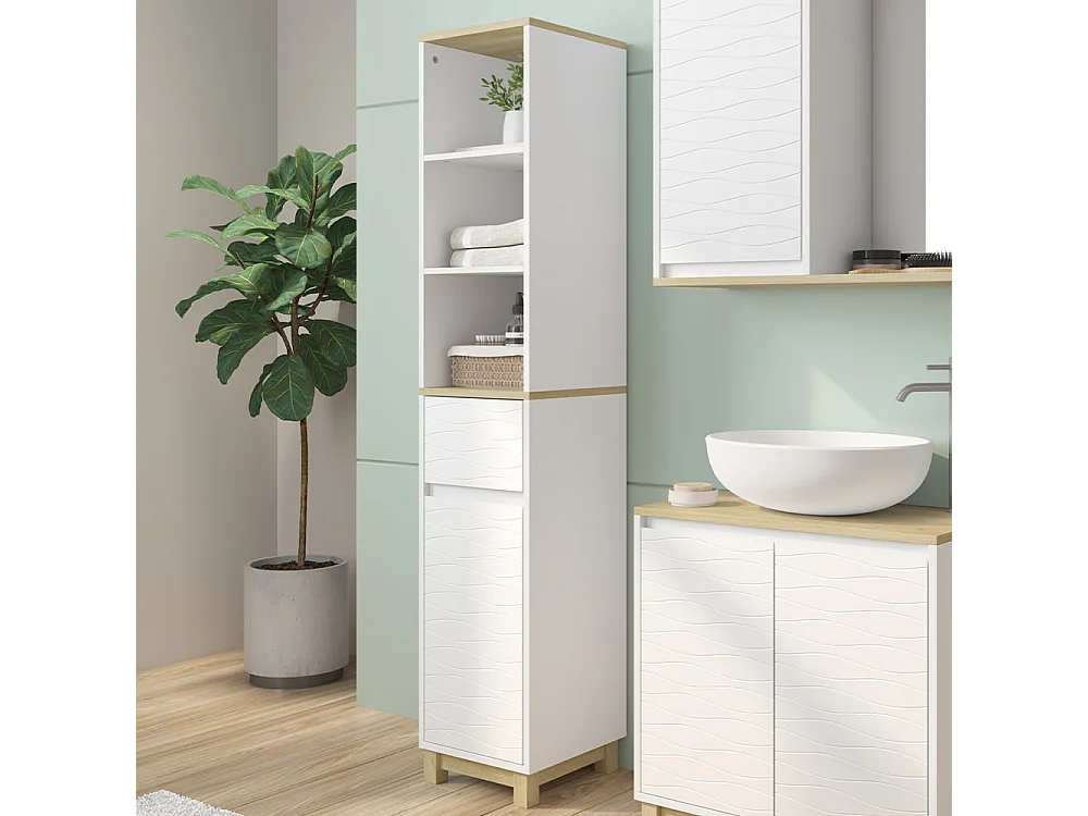 Badezimmermöbel weiß 30x30x151 livia